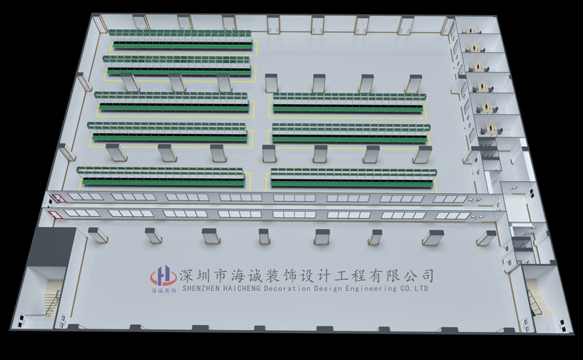 甯波東欣電子8500平廠房裝修